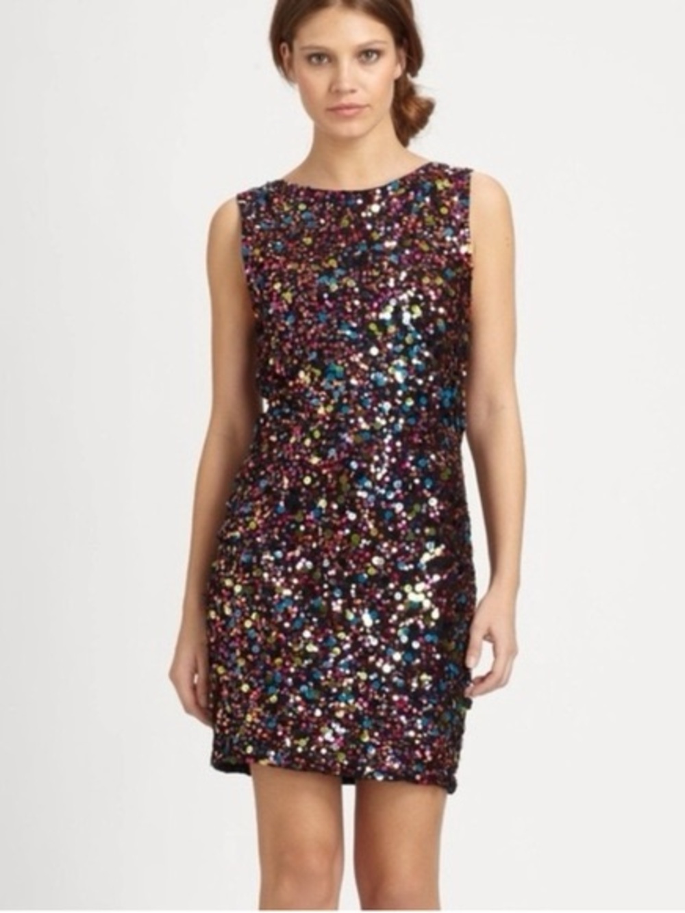 Alice + Olivia Multicolor Sequin Mini Dress